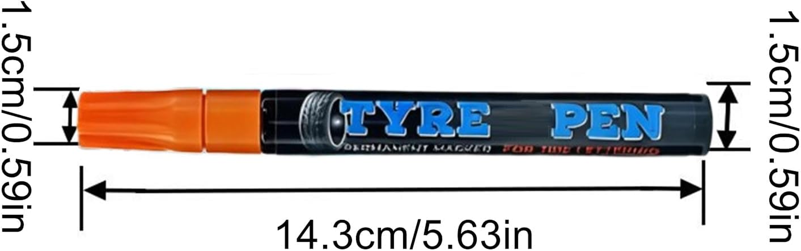 Tire Paint Pen - Erasable Weatherproof Non-Fading Quick Dry Tyre Drawing Marker,Car Wheels Tires Lettering Pen | for Motorcycle, Bikes, Bicycles, Metal, Glass - Brown image number 2