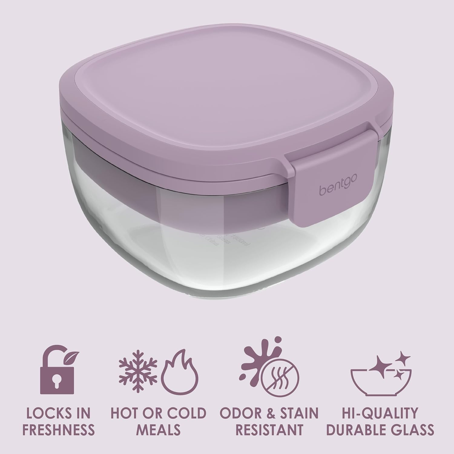 Bentgo All-In-One Glass Salad Container - Lavender image number 6