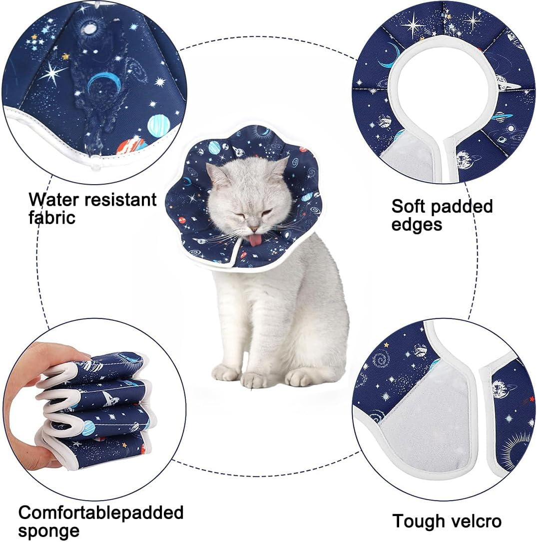 Cat Collar, Adjustable from 16-23 Cm, Cat Collar, Adjustable Recovery Collar, Soft Protective Collar, Cone Collar, Adjustable Recovery Collar, for Puppies, Small Dogs and Cats image number 5