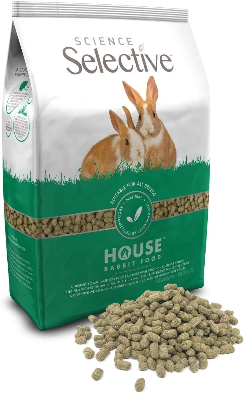 Science Selective House Rabbit 1.5Kg - High Fibre, Indoor Rabbit Food, No Added Sugar