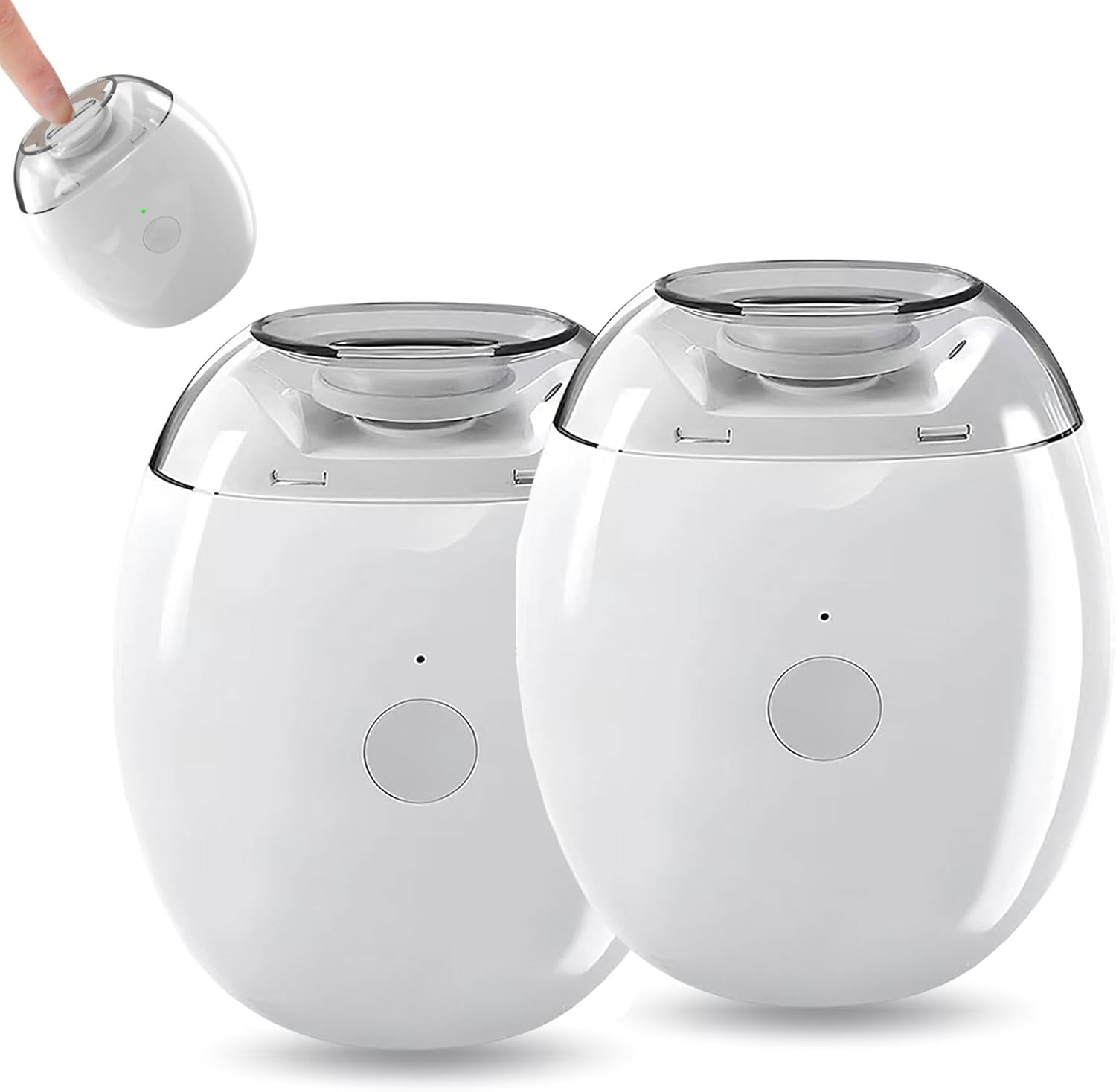 Universal Automatic Fingernail Grinder, Electric Nail Clipper with LED Light, Portable and Light Quiet, Filing Tool for Grooming Home Use Convenient Travel Nail Care (2 PCS)