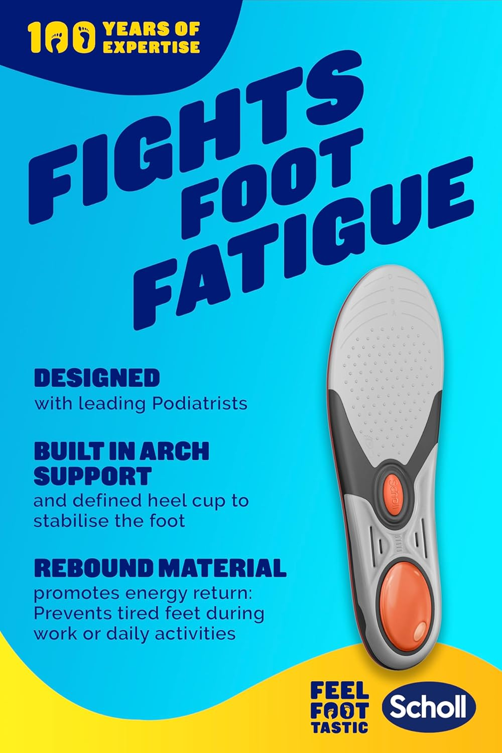 Scholl Liquiflex Extra Support Insole, Enhanced Cushioning & Arch Support for Foot Pain Relief, Size 8-12 image number 1