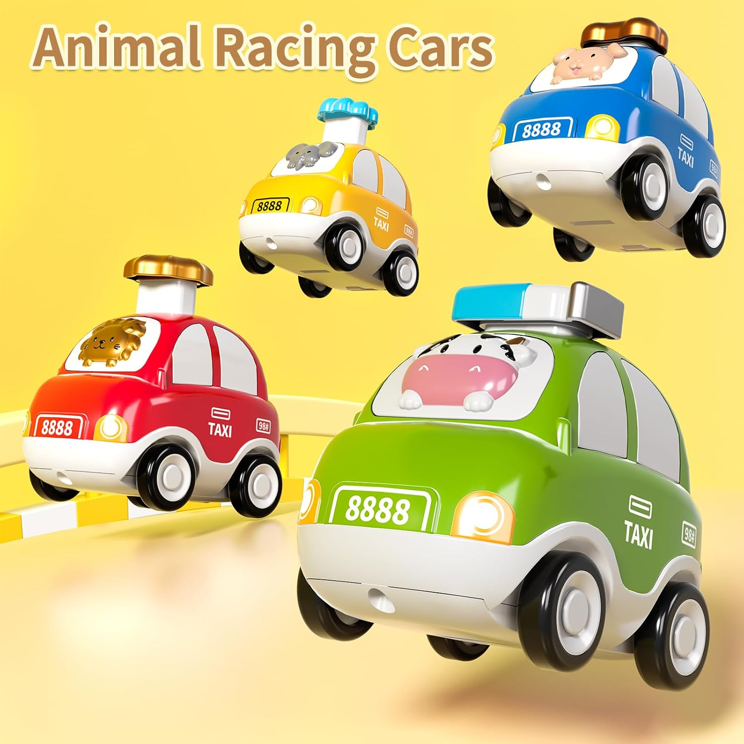 Baby Toy Cars for Toddler 1-3, 4PCS Push Cars Toys for 1 2 3 Years Old Toddlers Babies, Toddler Baby Toy Cars 1 2 3 Years Old Boys Birthday Gifts image number 1