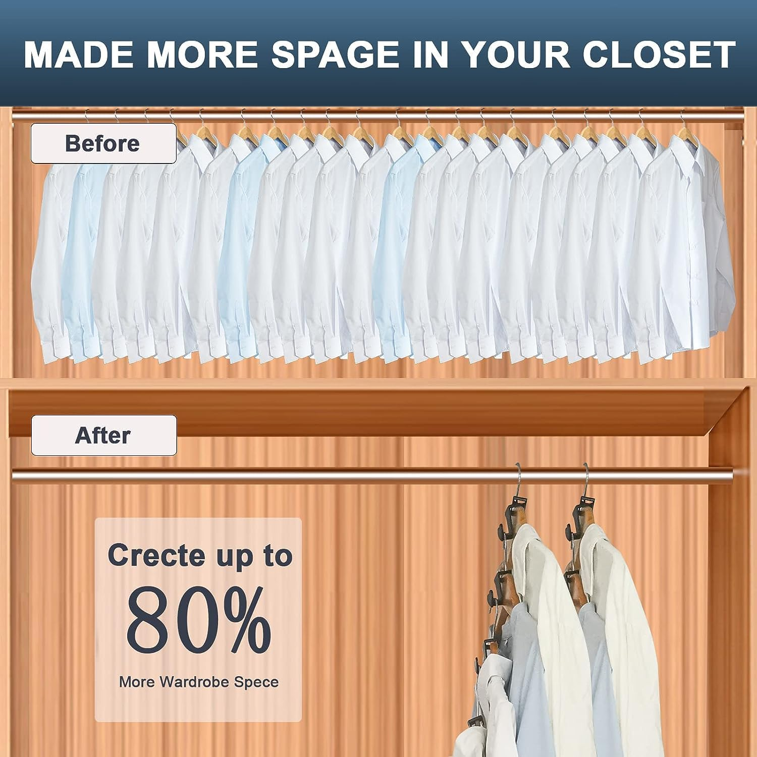 20 Pcs Space Saving Heart Hanger Connector Hooks Space Hanger Hook for Heavy Duty Clothes Hanger Connector, Cascading Hanger Closet Organizer Fits All Hangers image number 1