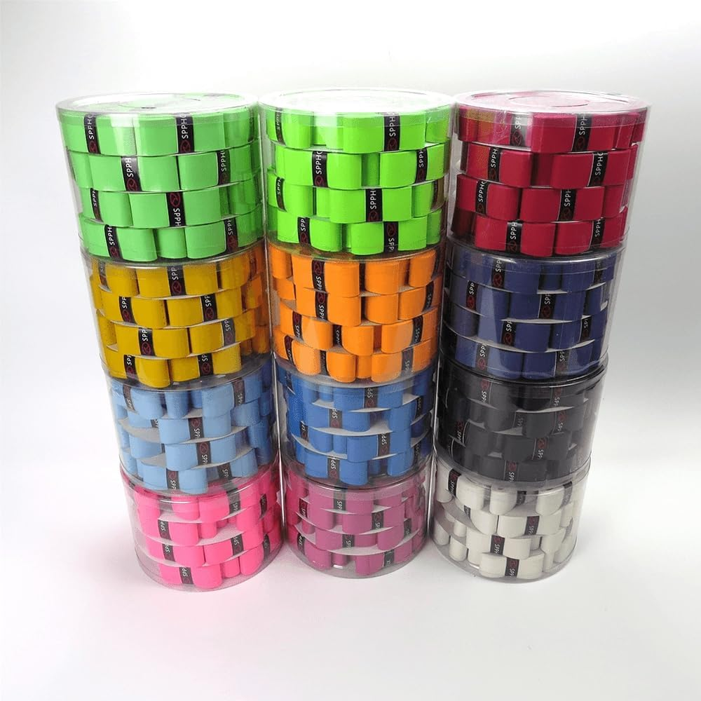 SPPHONEIX (6-Packs) Tennis Racket Grip Tape Sweat-Absorbing Handle Grip for Tennis, Badminton, Squash, Golf, Fishing, and Pickleball Overgrip