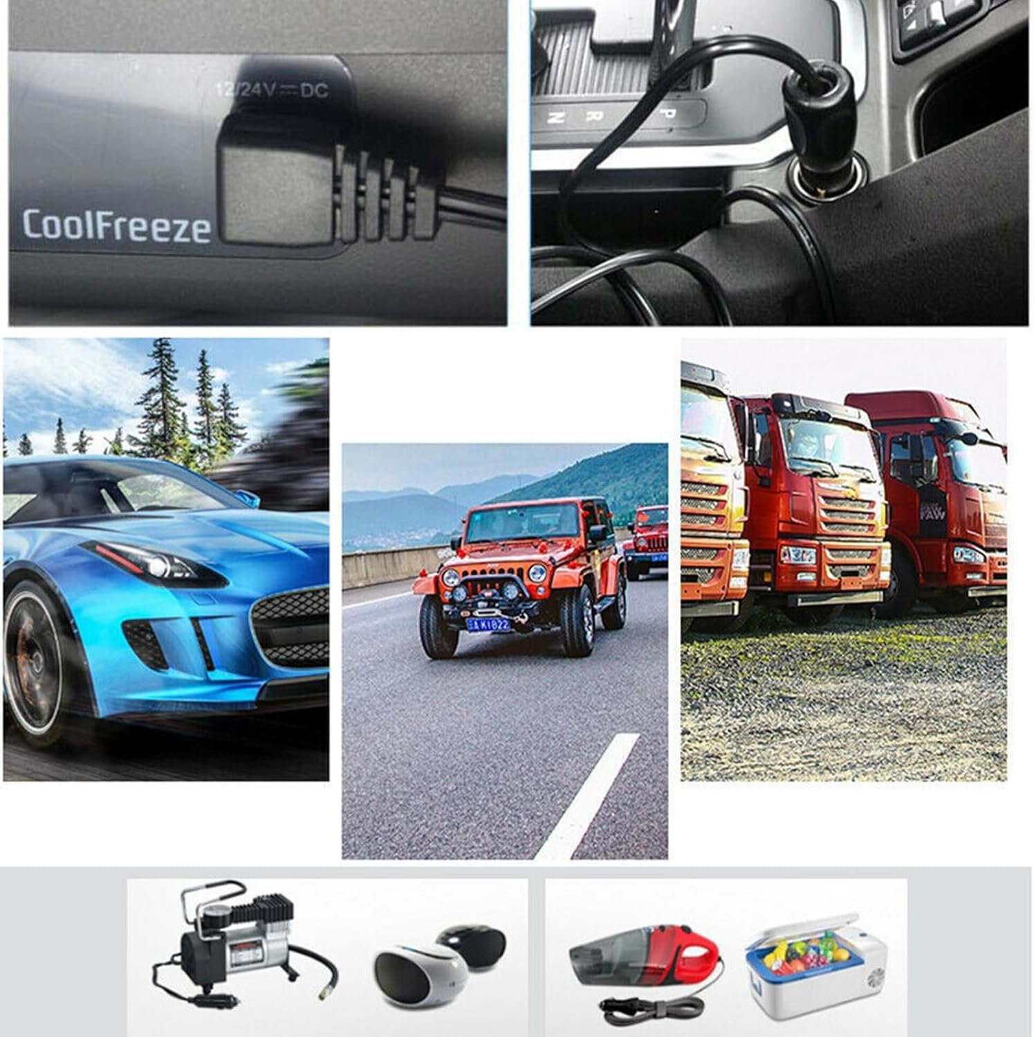 1 Pcs 12V Fridge Cord, Refrigerator Power Cable for Camping, Cigarette Lighter Plug to Car Fridge Adaptor， 2M Power Lead Cable Cord，Dc Power Cable for Car Refrigerator Fridge Freezer image number 5