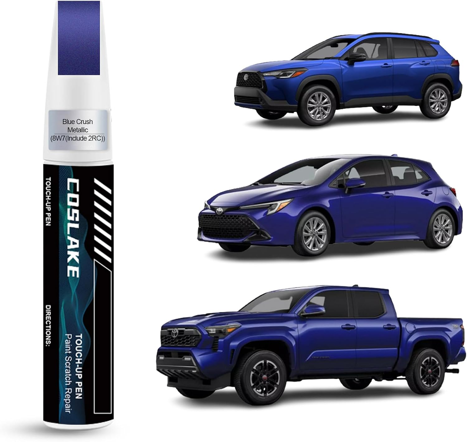 COSLAKE Car Touch up Paint(Magnetic Gray Metallic(1G3)) for Toyota, Car Paint Scratch Repair Kit, Quick & Easy Solution to Repair, 2 in 1 Scratch Remover Pen with Color-Matched
