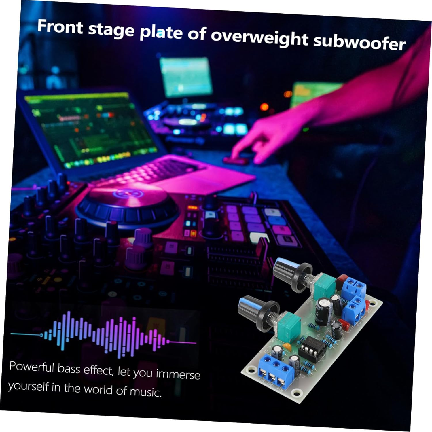 DOITOOL Subwoofer Pre-Assembled Board Low Pass Board Amplifier for Home Theater Power Supply Compatible Subwoofer Amp Volume Control DIY Speakers Audio Parts image number 1