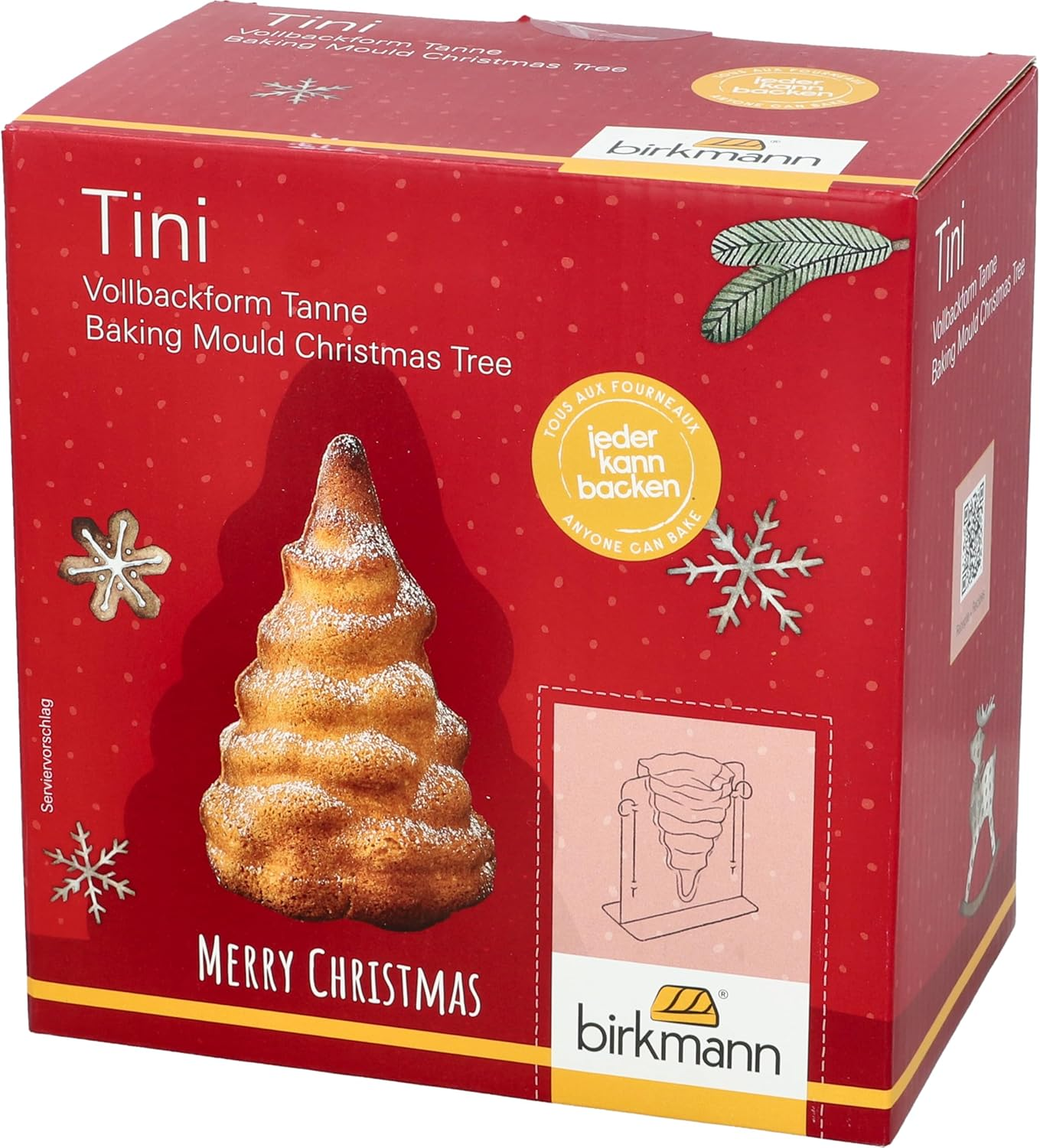 RBV Birkmann 214255 3D Tini the Fir Tree Baking Mould, Carbon Steel image number 2