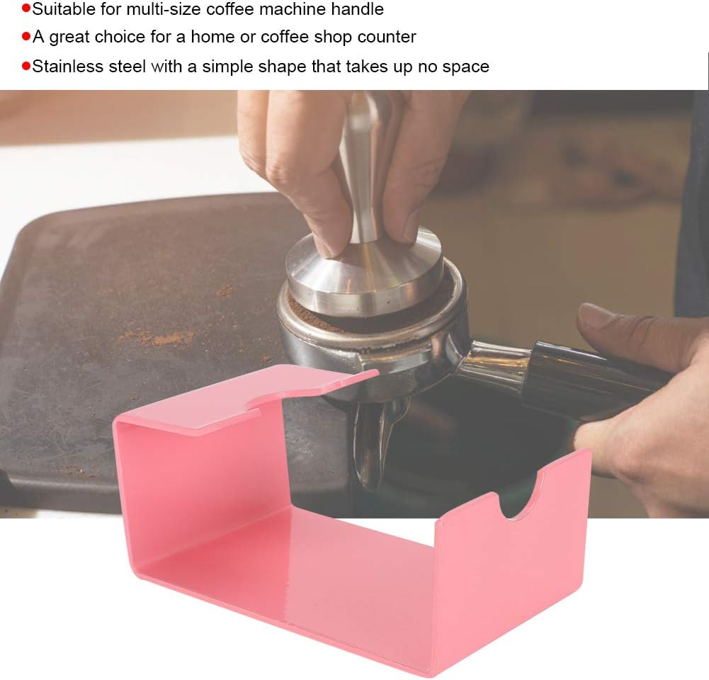 LOCADENCE Espresso Tamping Station, 6.1 X 2.8 X 3.9In Stainless Steel Coffee Portafilter Stand, Coffee Tamper Holder Support Rack for Milk Tea Shop image number 5