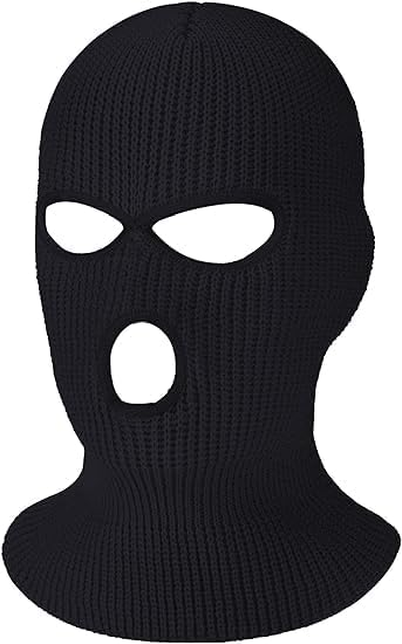 BUYUP Winter Knitted Mask, Full Face Cover Ski Scarf Mask Warm Balaclava for Adult Skiing
