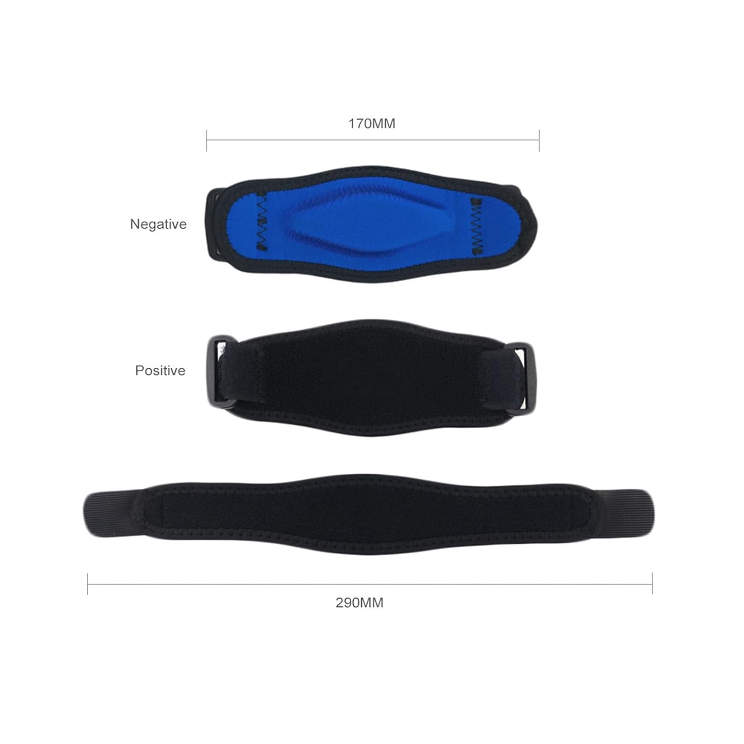 2 Packs Tennis Elbow Brace for Men & Women, Tendonitis Elbow Brace & Strap Golfers Elbow Brace Counterforce Band for Tendon Pain Relief & Support for Forearm (Blue/Black)