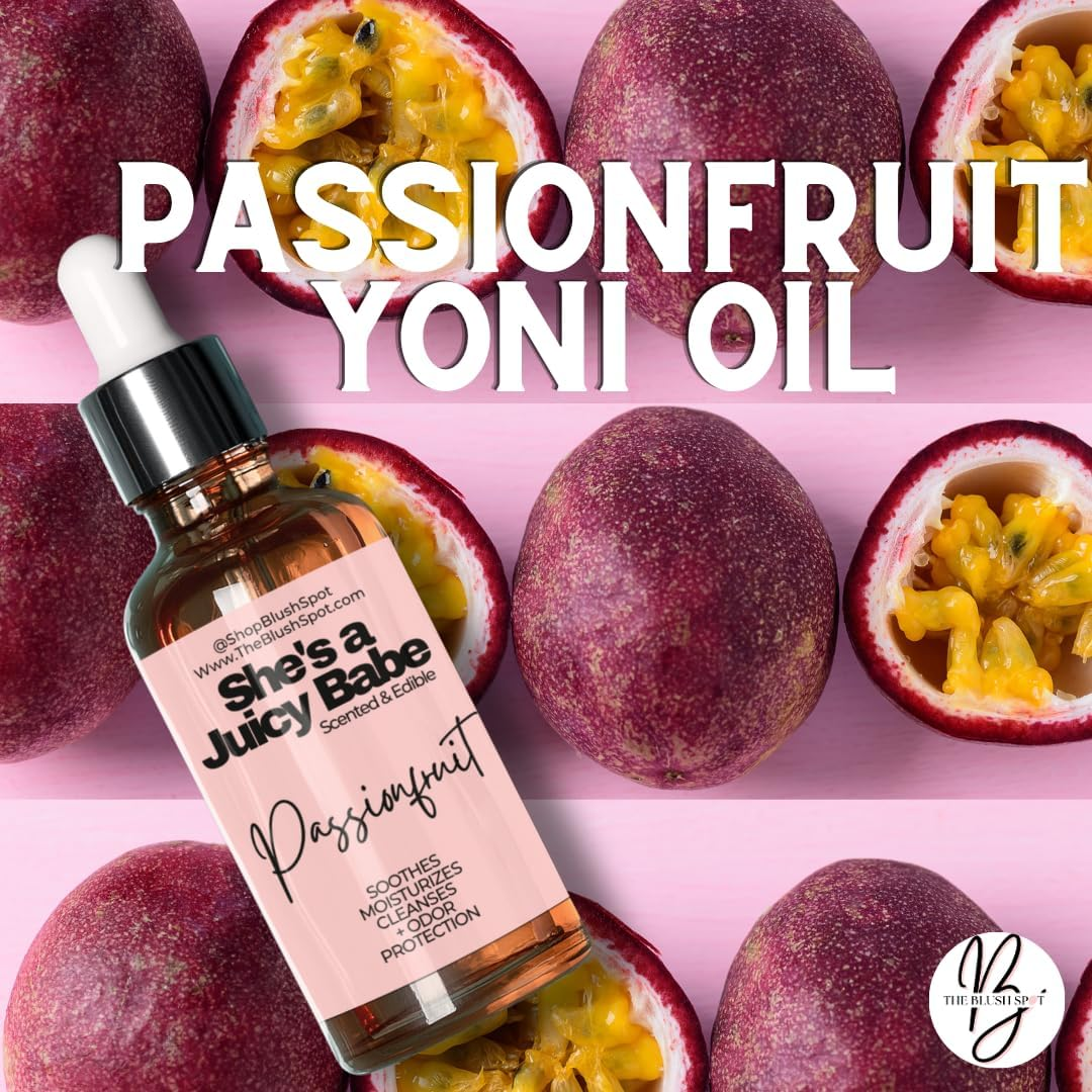 The Blush Spot - Passionfruit Yoni Oil for Women &ndash; Feminine Intimate Oil for Ph Balance, Ingrown Hairs & Moisturizing &ndash; Sweet Scented Natural for Daily Feminine Care Scented NOT Flavored image number 5