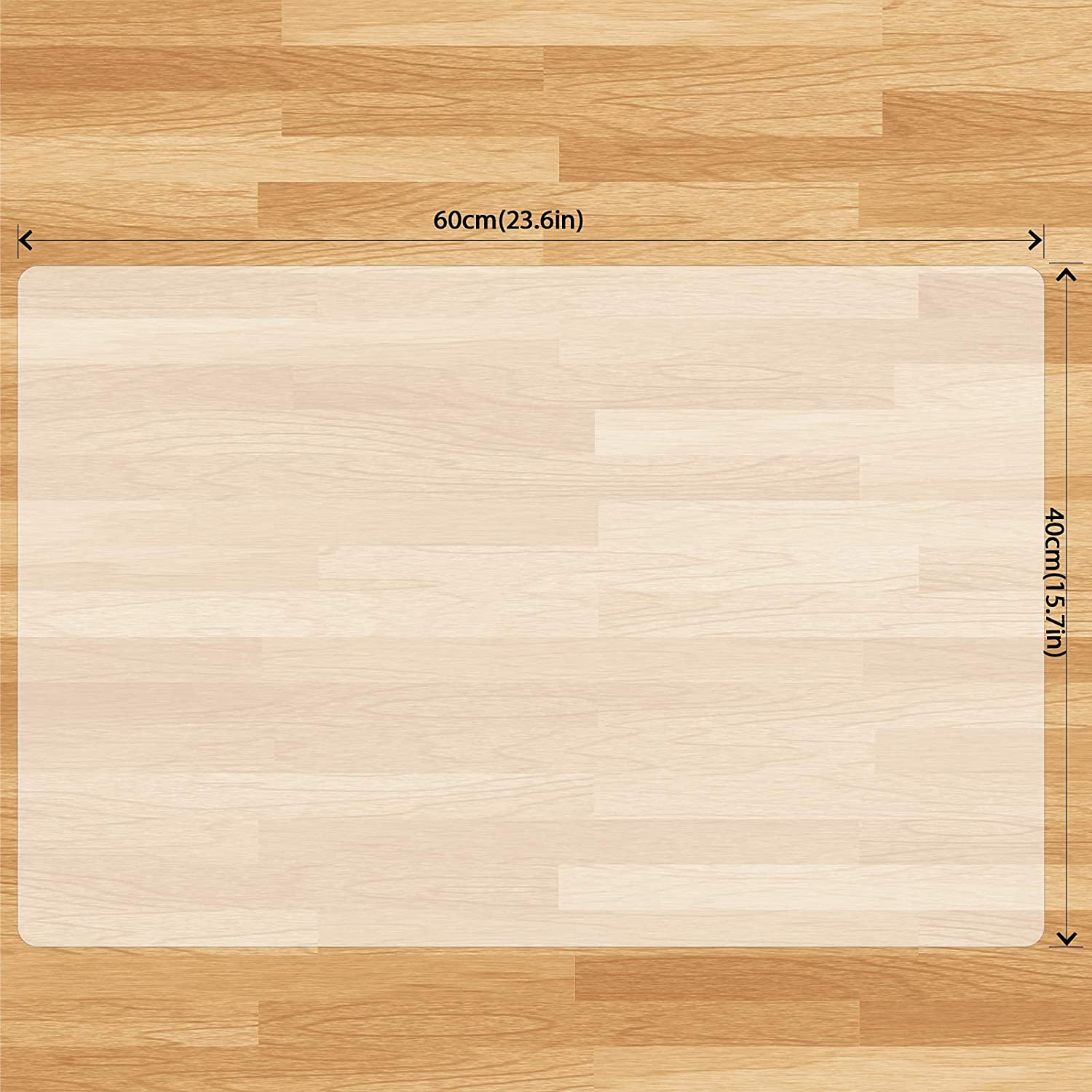 Pinrui Large Silicone Mat 60 X 40Cm of 1, Non-Slip Kitchen Bench Top Protector for Air Fryer, Microwave, Table, Easy to Clean (Clear) - 2, Black image number 5