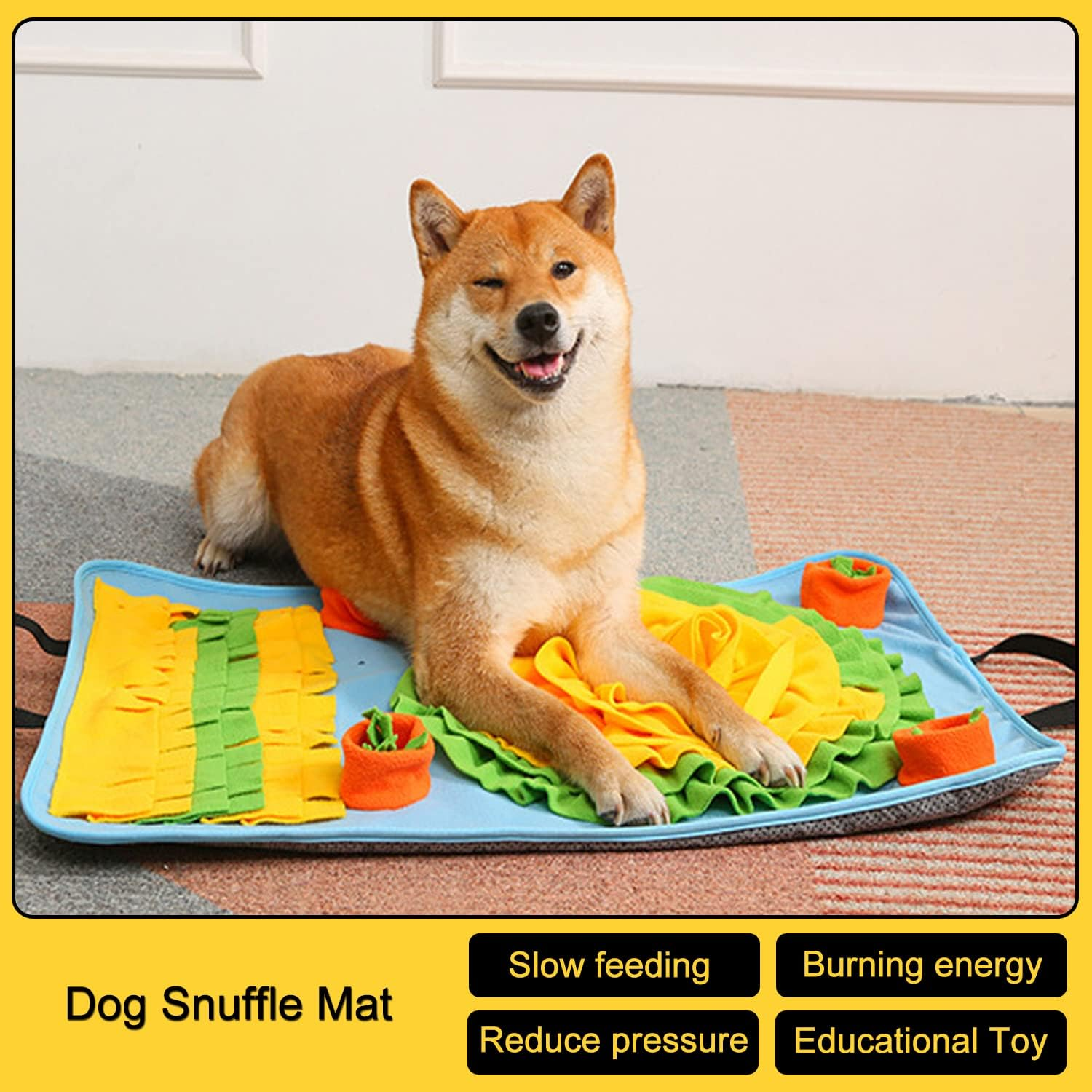 Dog Snuffle Mat Pet Slow Feeder Mat Foraging Blanket Nose Work Training Stress Release Activity Pad image number 2