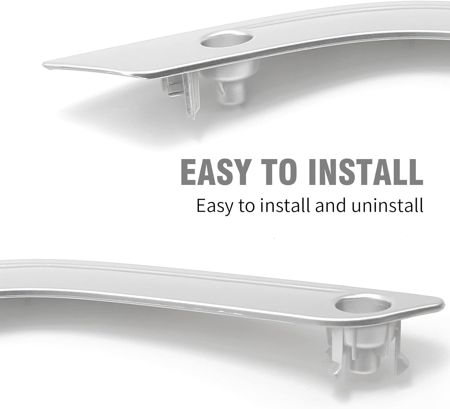 UOIENRT 2Pcs Interior Door Grab Handle Inserts Cover Trim Replacement for Jeep 2011-2018 Wrangler Jk(Left+Right) image number 2