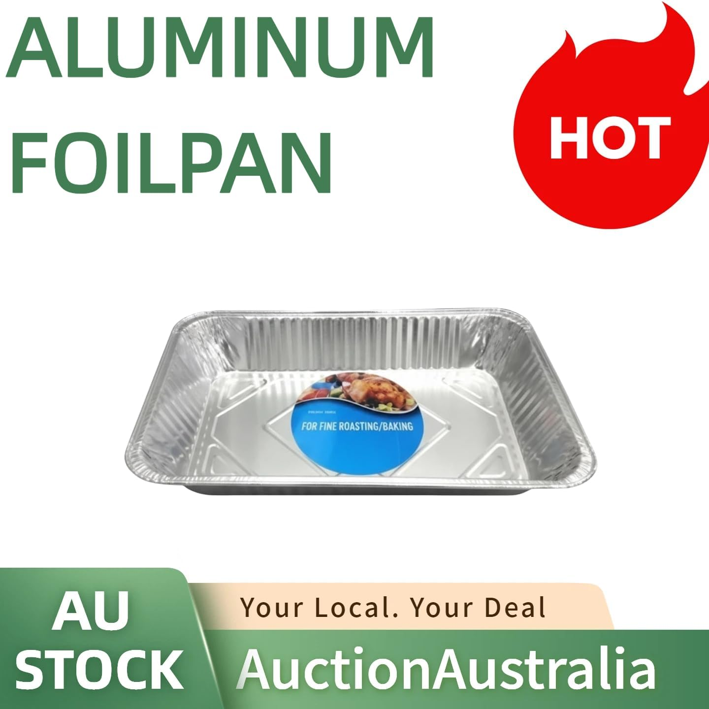 LEDON Large Heavy-Duty Aluminium Foil Tray 52.5 X 32.4 X 8.6Cm &ndash; Disposable Rectangular Baking & Roasting Pan, Oven & Freezer Safe Catering Food Tray (3) image number 5