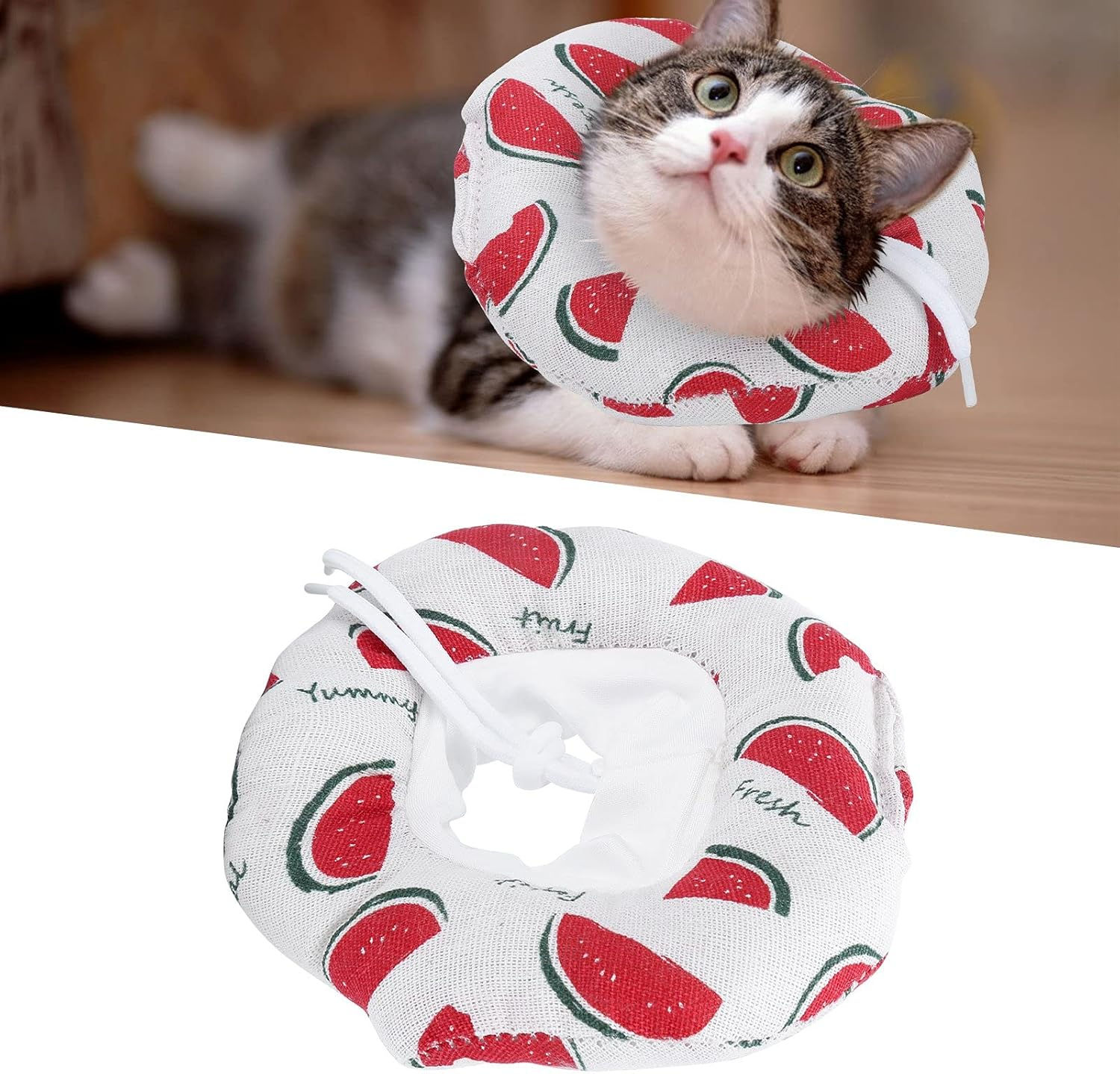 Cat Recovery Collar, Adjustable and Soft Cat Elizabethan Protect Collar, Cat Protection Collar Cat Healing Protective Cone Pet Cone Collar for Cats and Dogs (M Recommended For image number 1