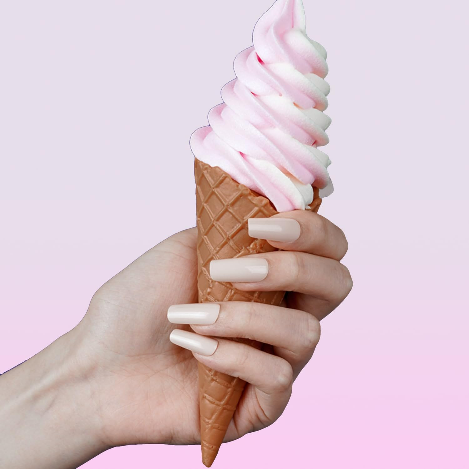 NKA Semi-Cured Gel Nail Strips Kit &ndash; 16 Long Strips in 8 Sizes &ndash; Quick & Easy Application &ndash; Cures in 60 Seconds &ndash; Includes Mini File & Cuticle Stick &ndash; Long-Lasting (Sand) - Bareley Sparkled image number 7