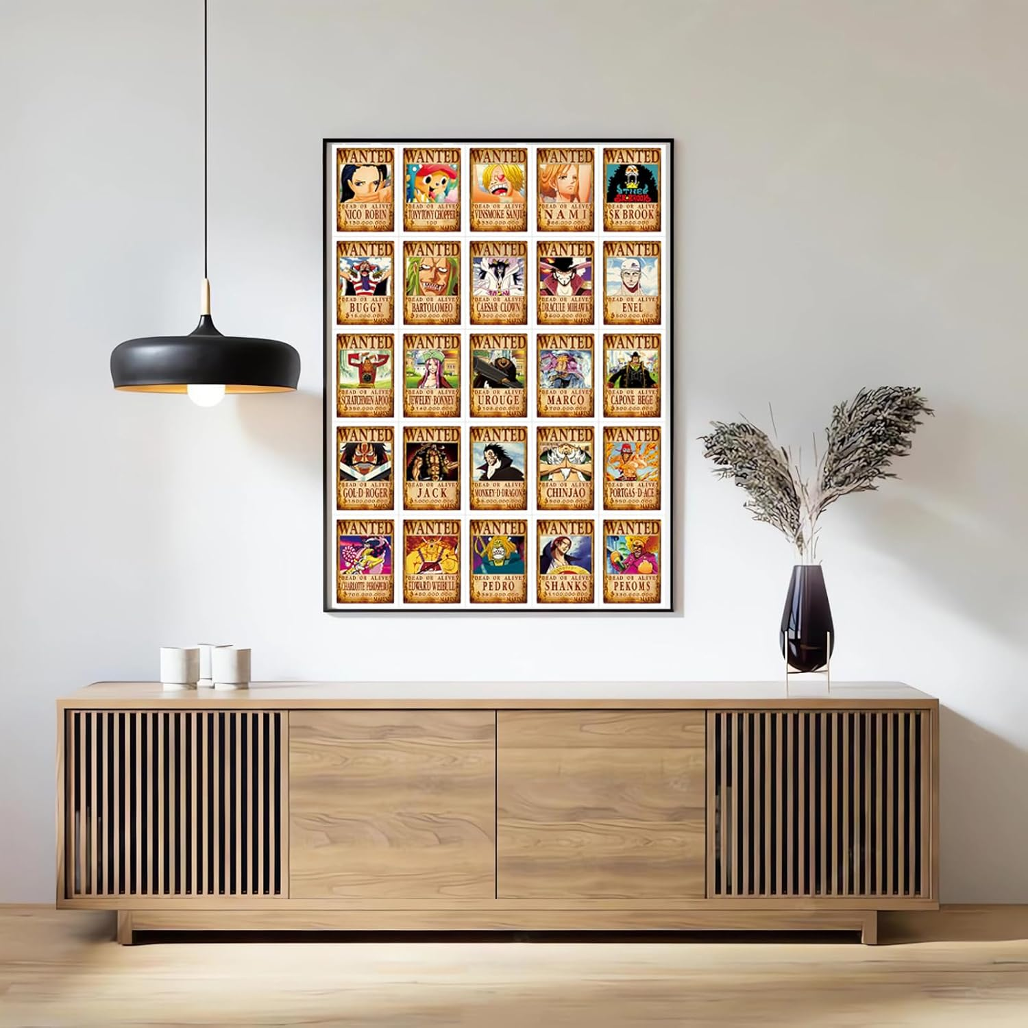 One Piece Wanted Poster Postcards - Set of 100 Anime Luffy Zoro Sanji Nami Usopp Chopper Robin Franky Brook Jinbei Cards for Wall Decoration and Gifts (6&times;4 In) image number 2