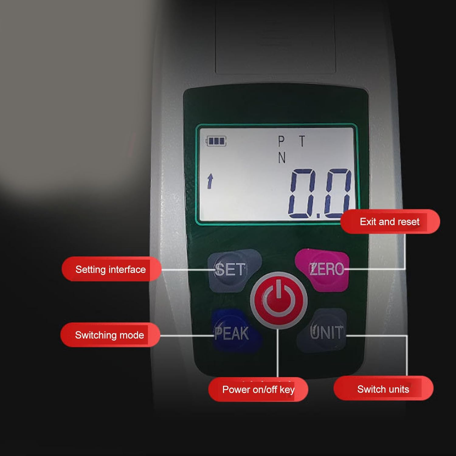 Digital Force Push and Pull Meter Dynamometer Tension Pressure Tester Thrust Meter image number 5