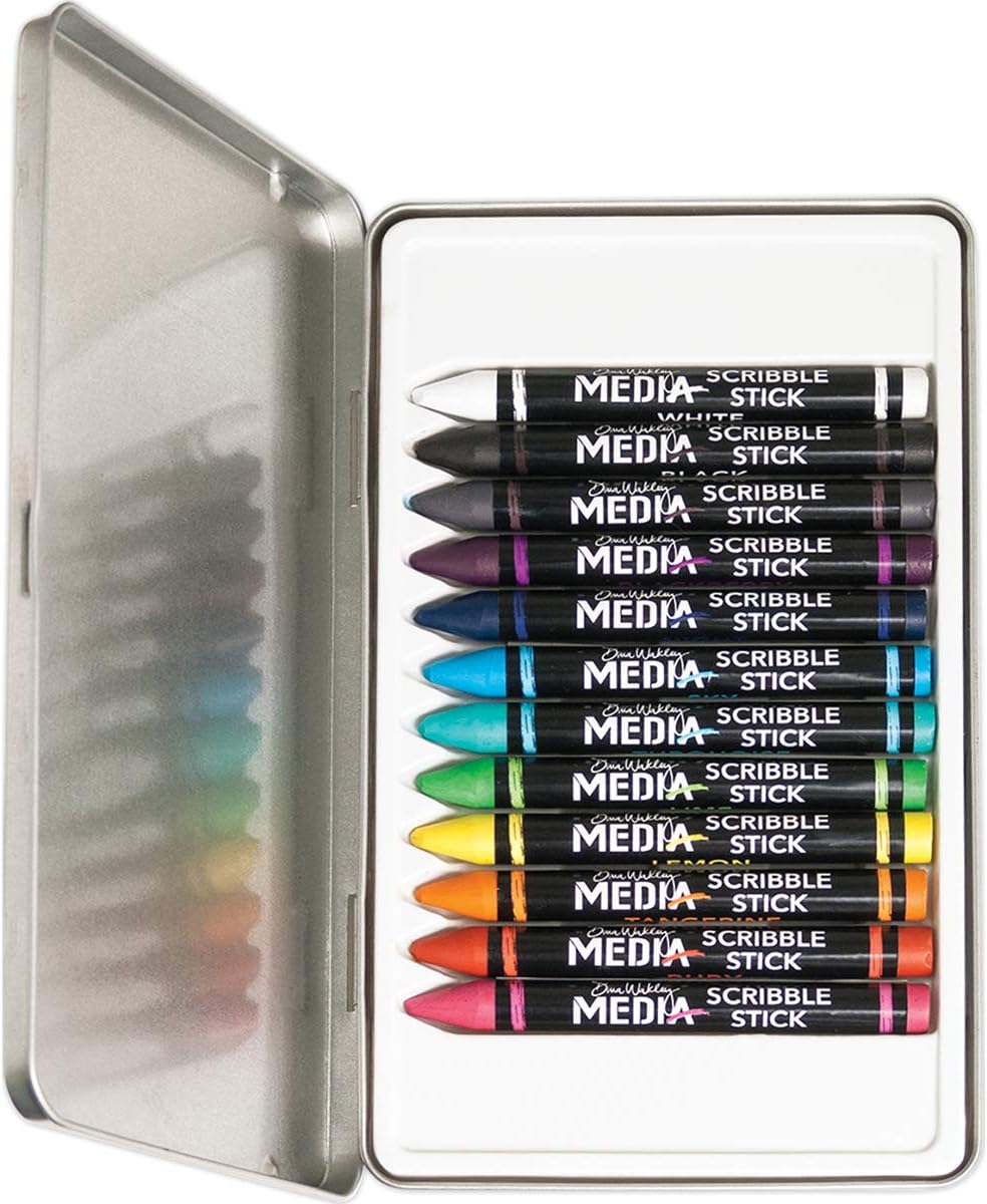 Ranger MDA54733 Dina Wakley Media Scribble Sticks 12/Pkg, 1 Count (Pack of 1) image number 2