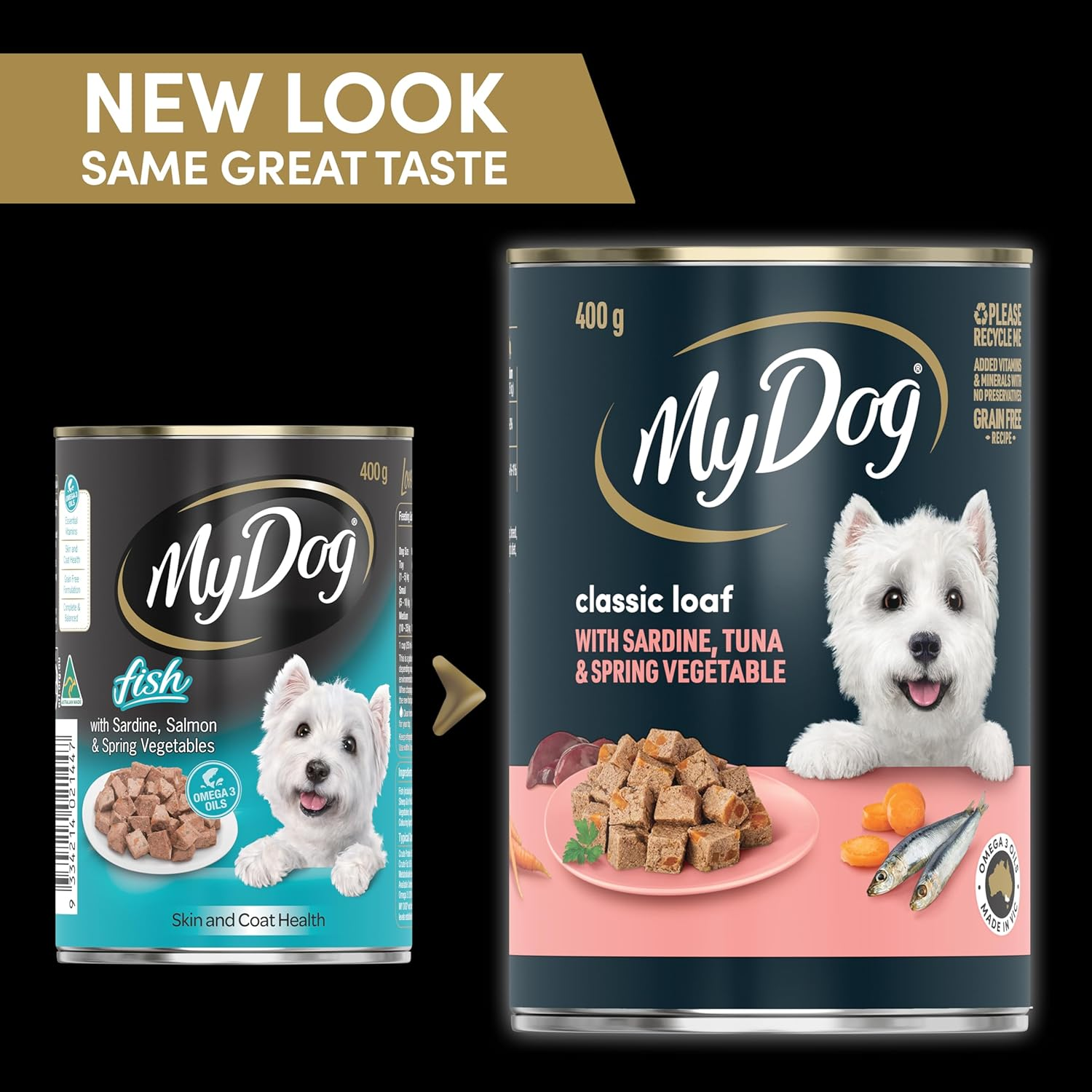 My Dog Classic Loaf with Sardines, Tuna and Spring Vegetable Wet Dog Food 400G (Pack of 24) image number 2