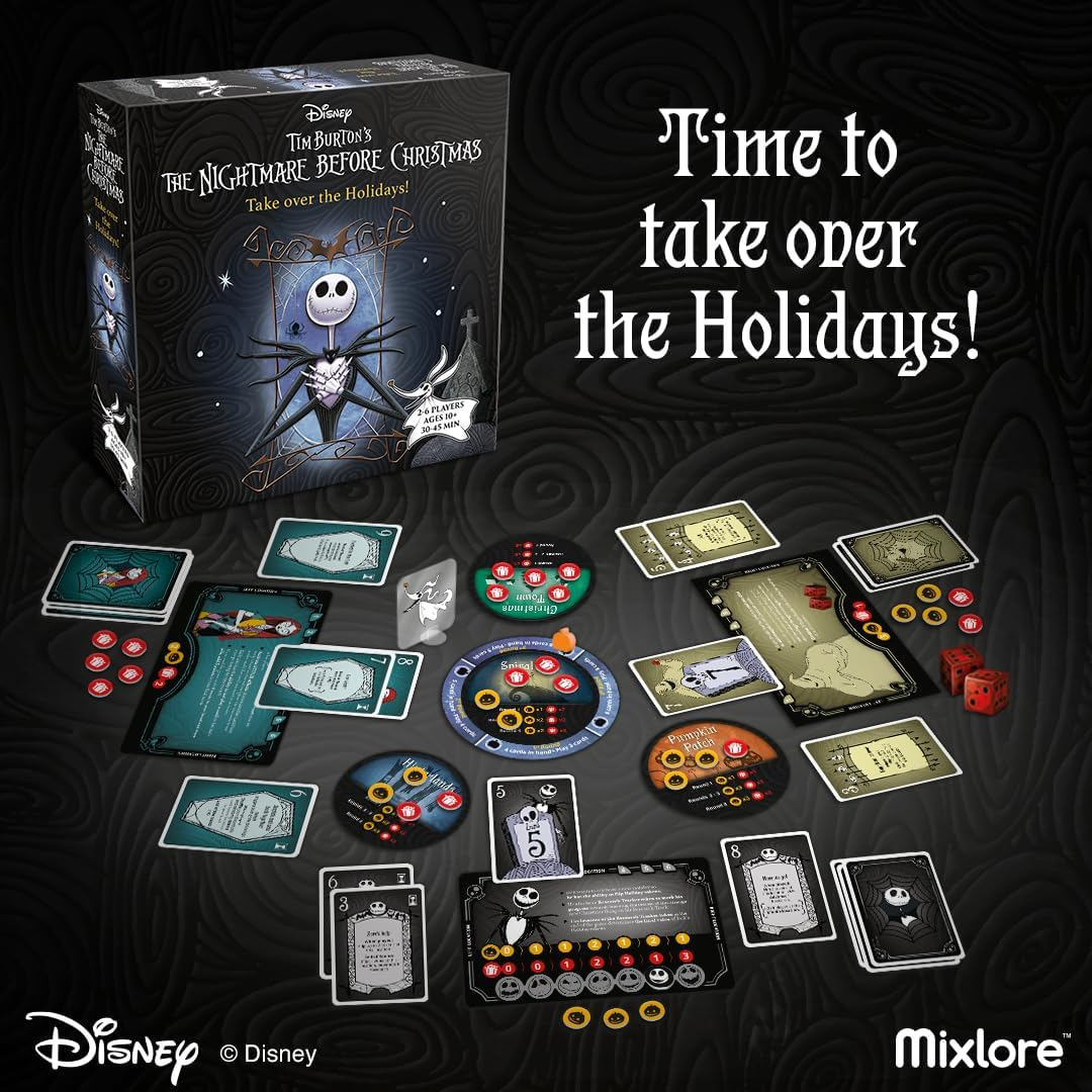 Mixlore | the Nightmare before Christmas - Take over the Holidays | Card Game | Ages 10+ | 2-6 Players | 30-45 Minutes Playing Time image number 1