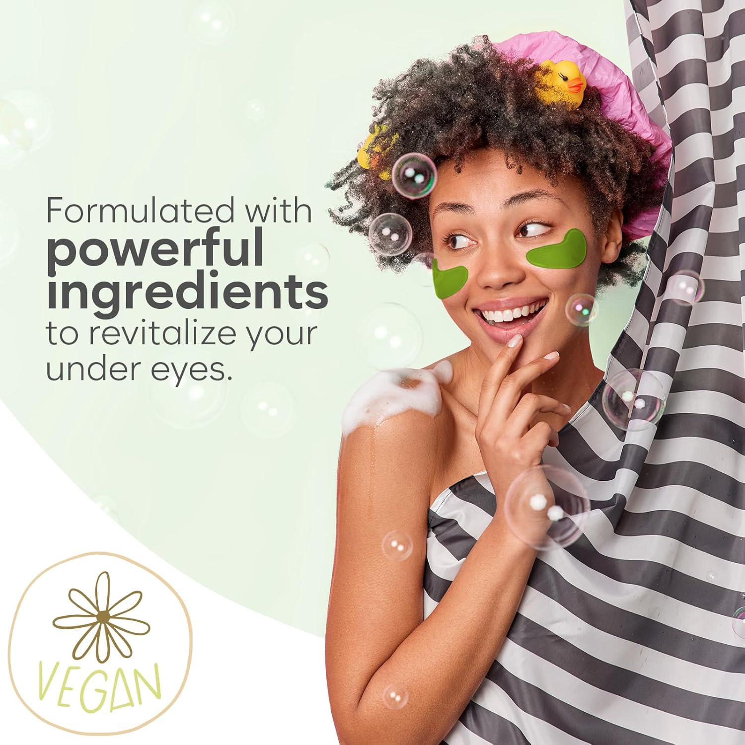 BLOOMORA Green Tea under Eye Patches (30 Pairs) - for Dark Circles & Puffiness - Hydrating Green Tea Eye Mask