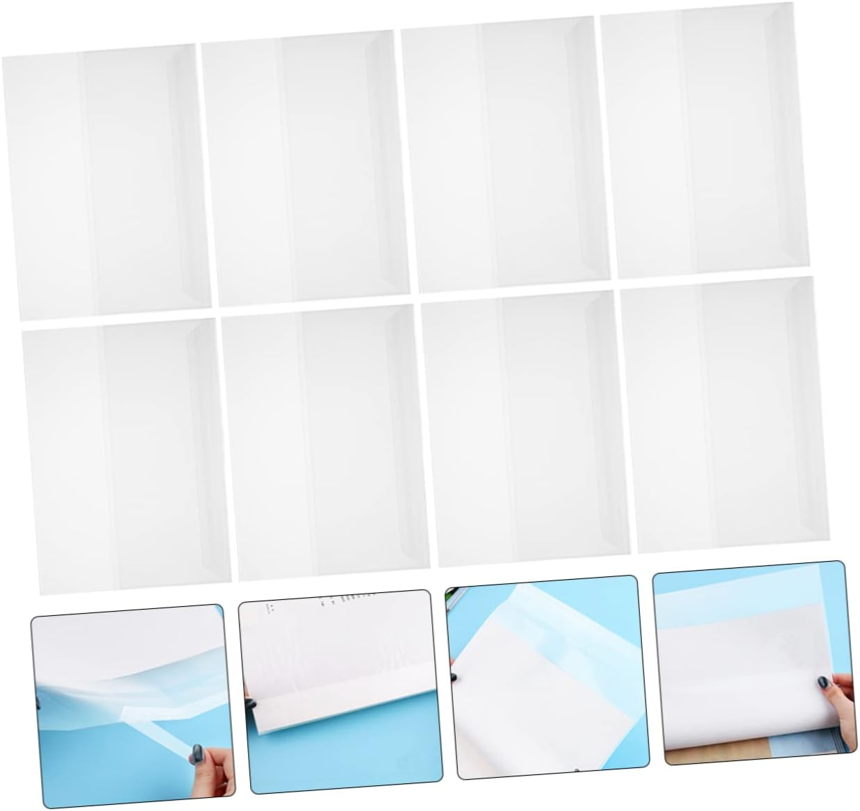 COHEALI Plastic Book Cover Protector for Reading Magazines A4 Size Anti-Scratch Book Film image number 3