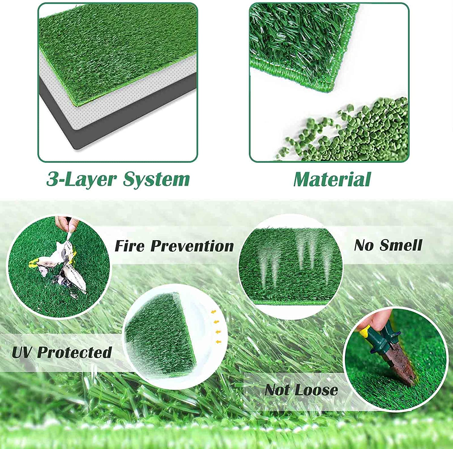 BRIAN & DANY Dog Toilet Puppy Pee Training Pad, with Two Artificial Grass Mats and Waste Tray for Indoor/Outdoor, 76Cm X 51Cm image number 2