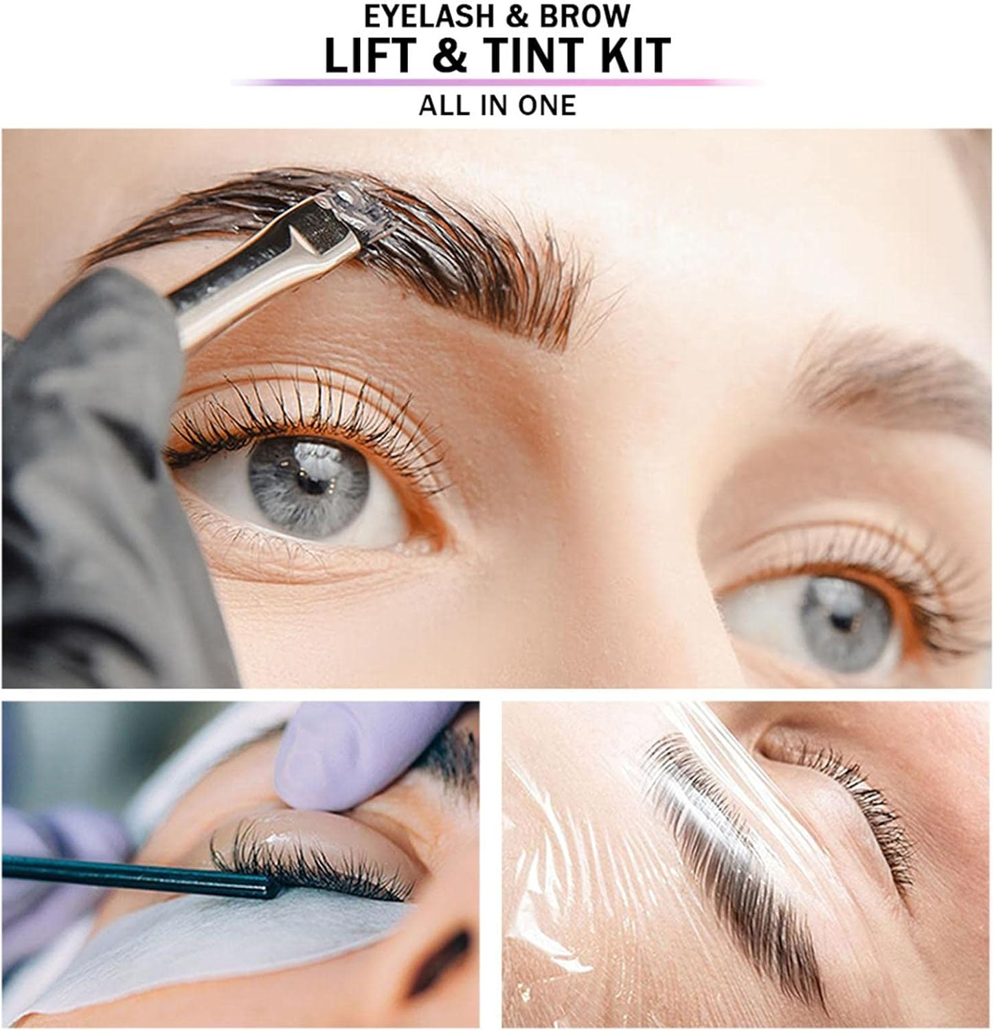 Lash Lift and Tint Kit - Lash Lift and Tint Kit, Eyelash Eyebrow Tint 2 in 1 Set - Semi-Permanent Eyelash Tint Kit Quick Lifting Tinting for Salon Home Seta-Au image number 4