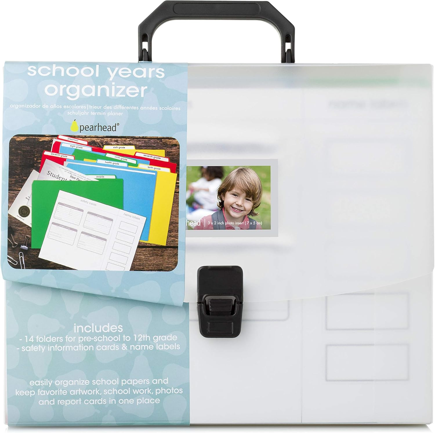 Pearhead School Years Organizer, Children&rsquo;S School Highlights and Accomplishments Organizer for Parents, File Keeper for Kids, White image number 3