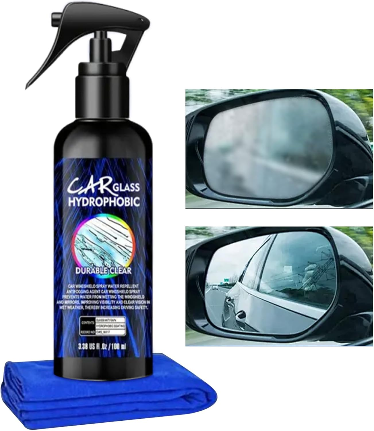 Shpuuyy Car Glass Oil Film Remover, 100Ml Windshield Coating Spray, Automotive Polish for Polishing Cleaning Furniture Tire Truck Rearview Headlight RV image number 4