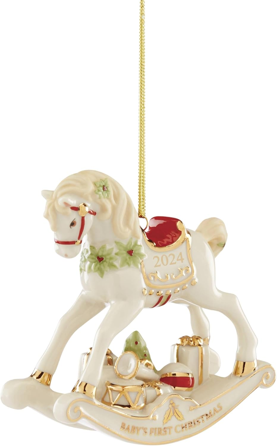 Lenox 895776 2024 Vintage Rocking Horse Ornament image number 1