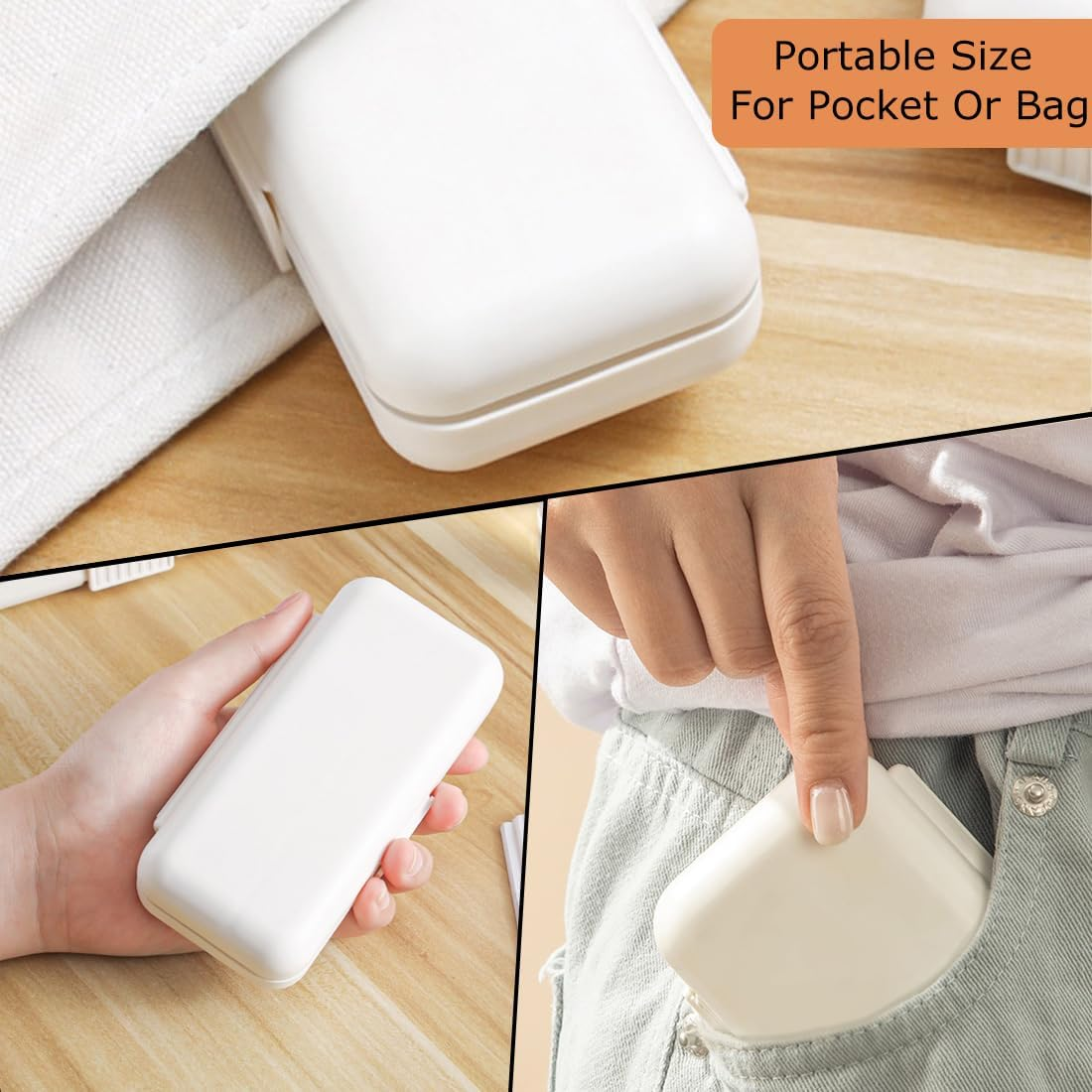 Daily Pill Organizer, BPA Free 8 Compartments Portable Travel Pill Case Foldable Pill Box for Medication, Vitamin, Fish Oil and Supplements, Blue image number 2