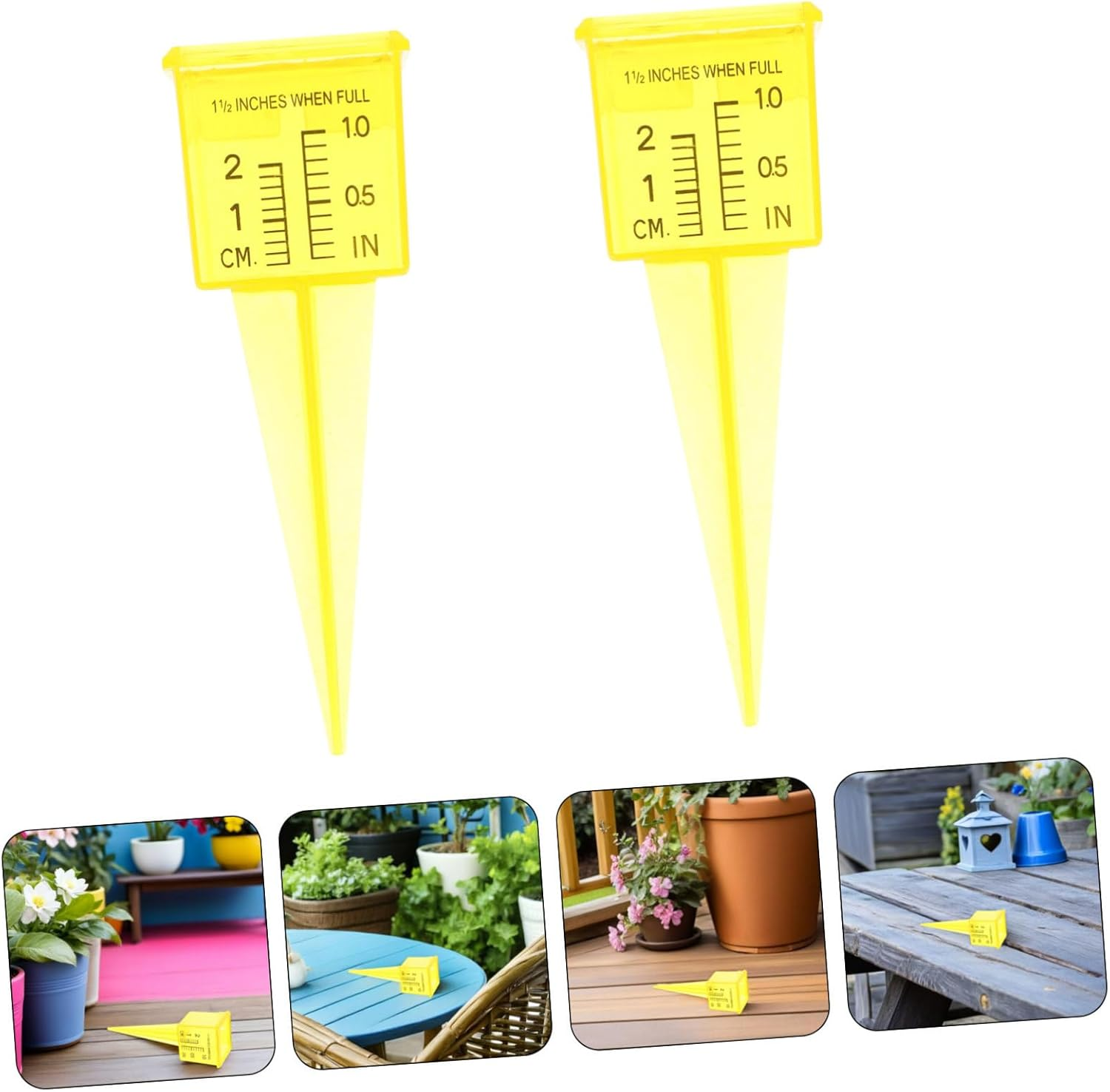 20Pcs Lawn Rain Gauge Wide-Mouth Outdoor Water Level Monitor for Garden Sprinkler Measurement Professional Accurate Rainfall Gauge with Pointed Tip for Easy Installation image number 1