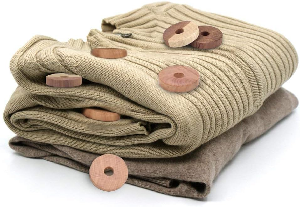 ACMETOP Aromatic Cedar Blocks for Clothes Storage, 100% Natural Cedar Balls Hangers, Storage Accessories Closets & Drawers (30 Pack) image number 3