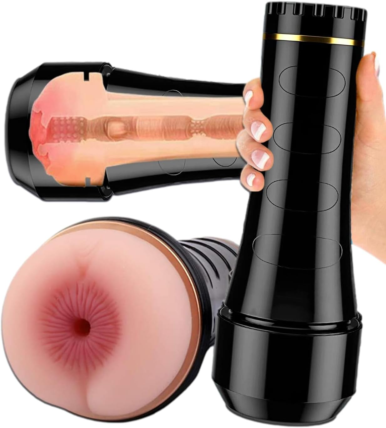 Large Realistic Anal Masturbator Mens Masturbation Cup Male Ass Stroker Sex Toy image number 2