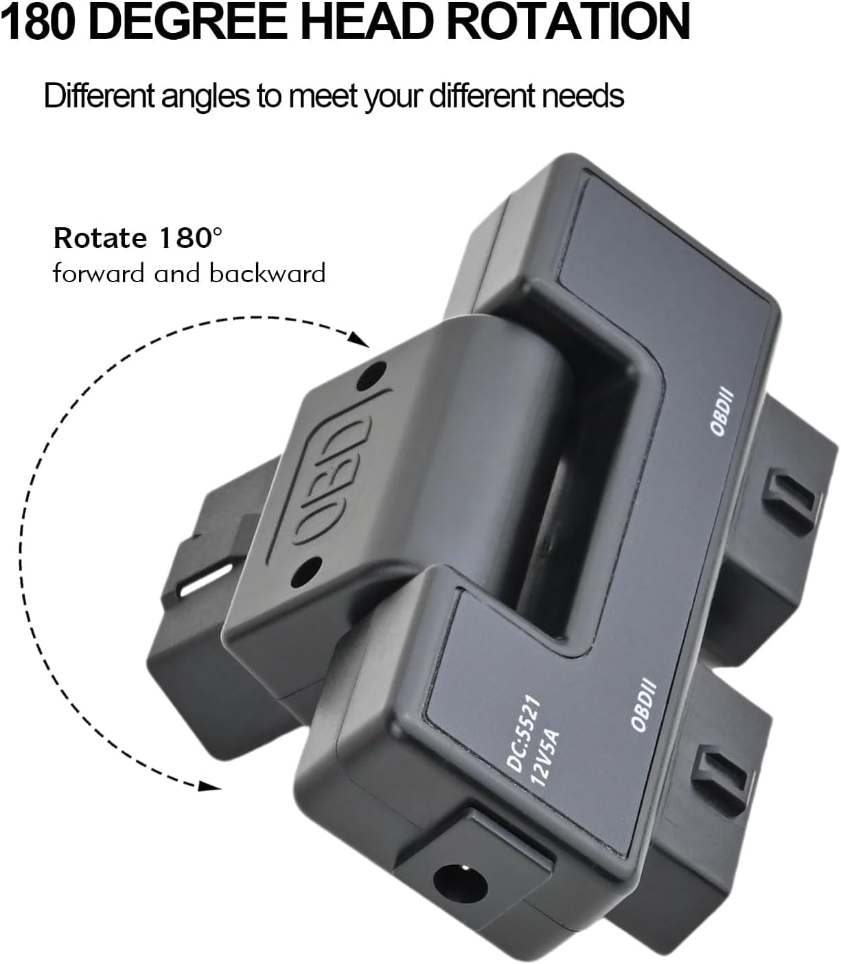 Ikkegol Pocket OBD2 OBDII Full 16 Pin Male to 2 Female Splitter Converter Adapter 1 to 3 OBD Cable Extension for Diagnostic Tool Extender with DC5521 Port Interface Power Supply for All Car Vehicles image number 6