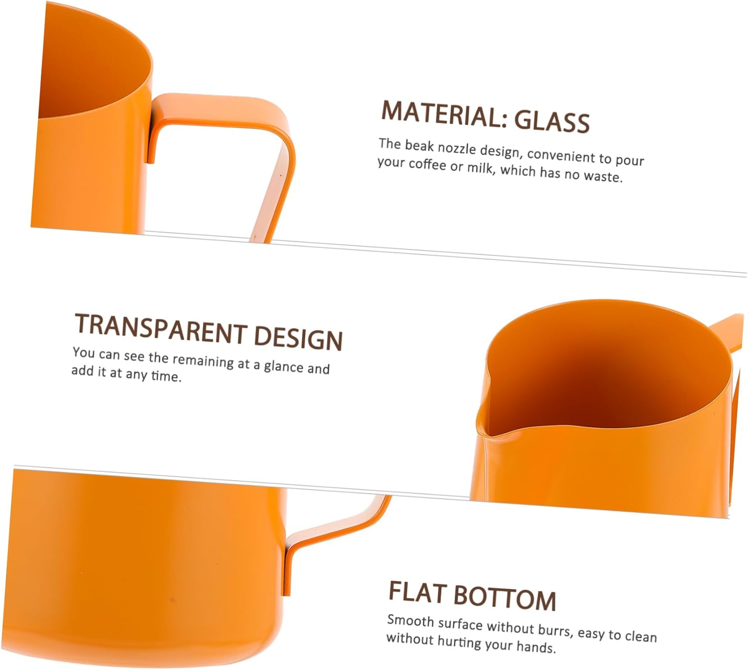 Ciieeo Milk Frothing Pitcher Stainless Steel Latte Art Pot for Coffee Milk Tea Shop - Black image number 2