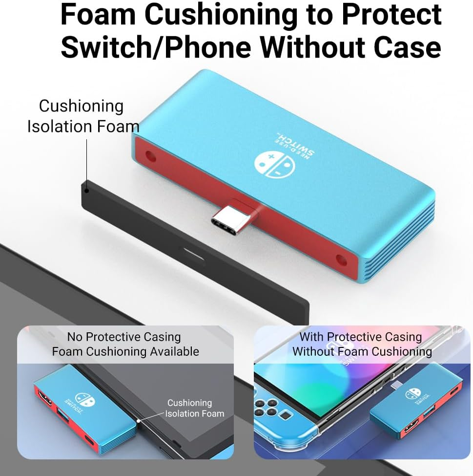 GOPALA Portable Switch Dock Replacement - 4K HDMI TV Dock with 100W PD Charging for Nintendo Switch/Oled/Steam Deck image number 5