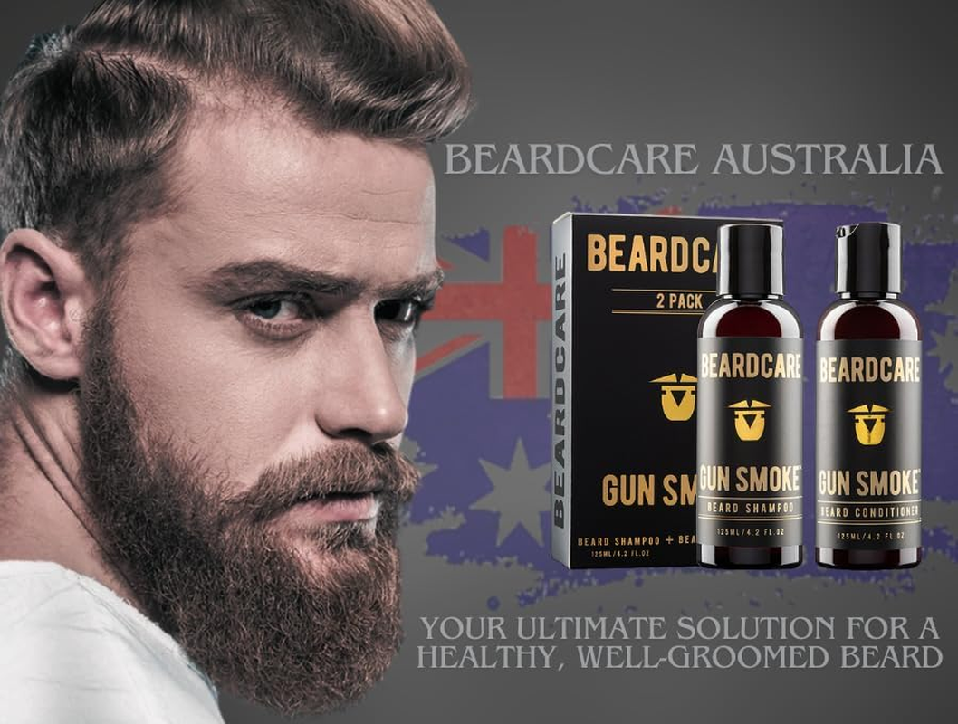 Beard Shampoo and Beard Conditioner Set Natural Growth, Beard Grooming and Skin Care by Beardcare - (125Ml Each)
