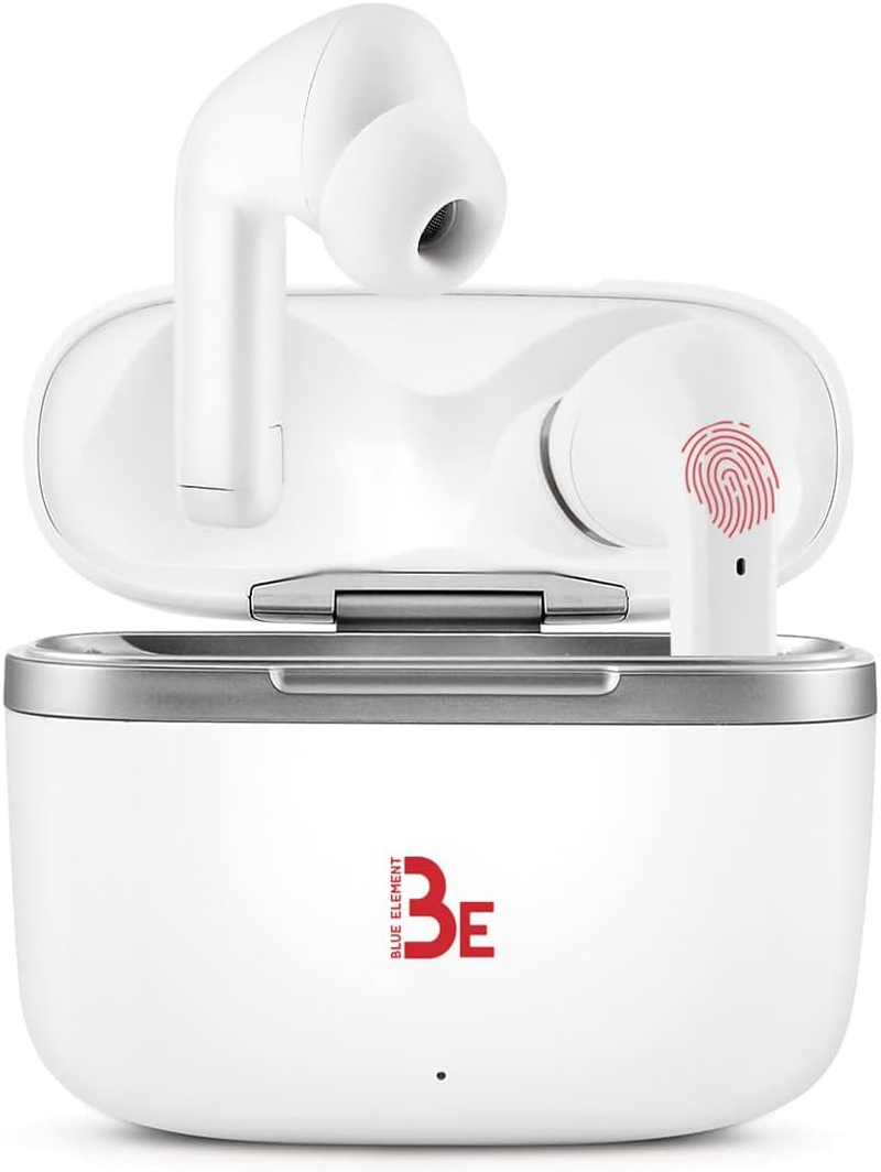 Blueelement Live ANC 5.1 Wireless BT Headset with Active (ANC), 4 Built-In 16 Hours Battery Life, USB-C Fast Charging Case for Ios/Android - BE-LIVE-2-ANC-WHITE Standard image number 2