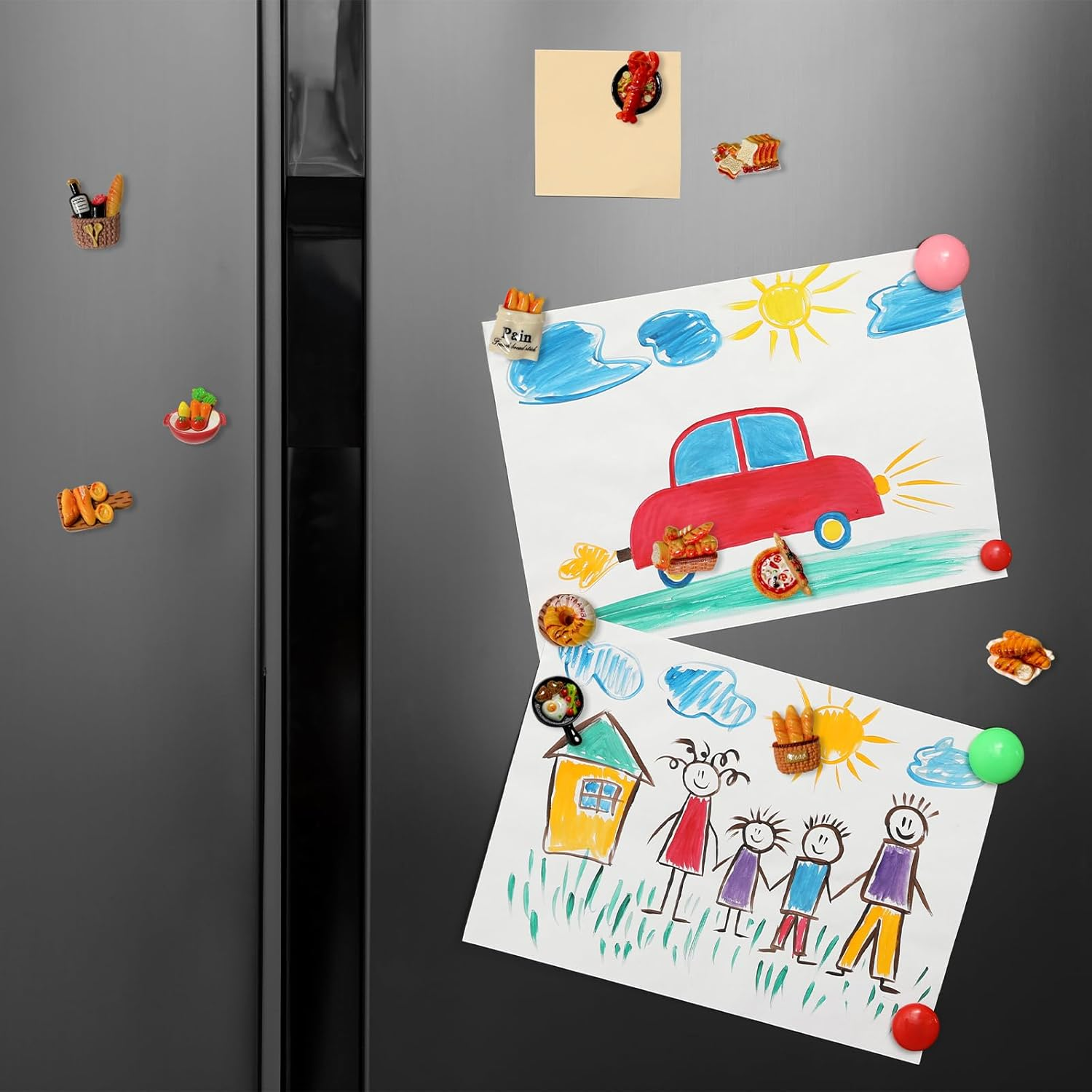 WELANE Food Fridge Magnets, 12 PCS Cute Magnetic Decorations for Refrigerator, Whiteboard, Blackboard, Home Decor (Assorted Styles) image number 4