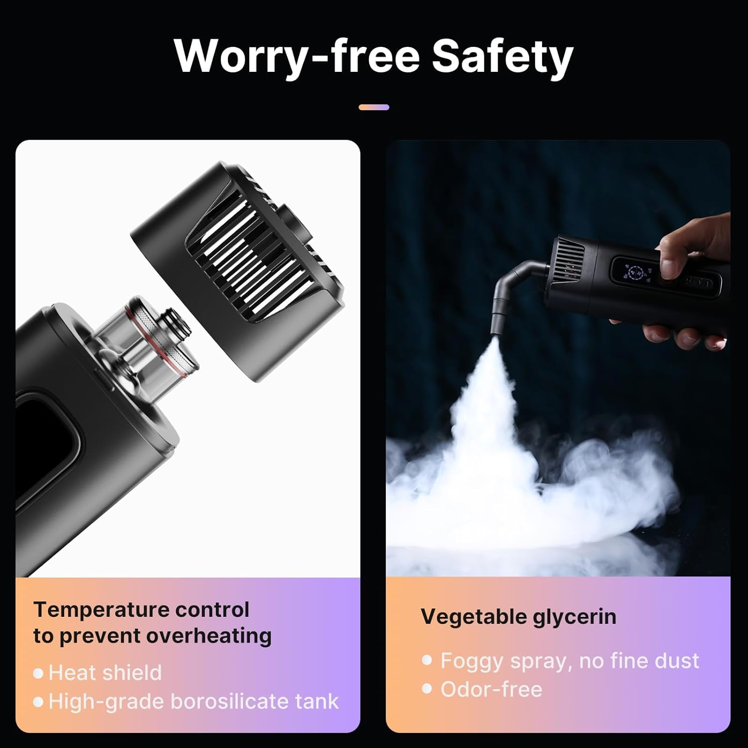 【Without Oil-Liquid and Batteries】 Ulanzi Fog Machine, FILMOG Ace FM01 Portable Smoke Fog Machine with Remote Control, Handheld Mini Fogger Maker for Photography/Stage Effect/Partie/Halloween image number 2