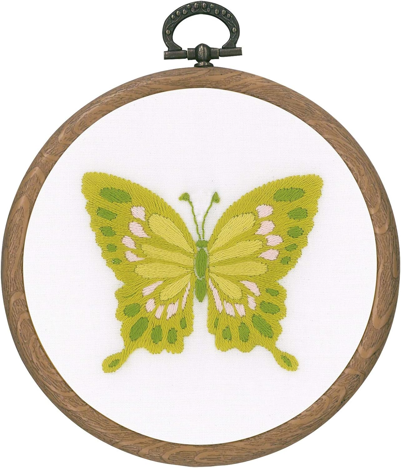 VERVACO (3PL) PN-0178195 Stampd EMBROIDRY KIT BUTTERFLIE, Butterlies with Ring Set of 3 image number 2