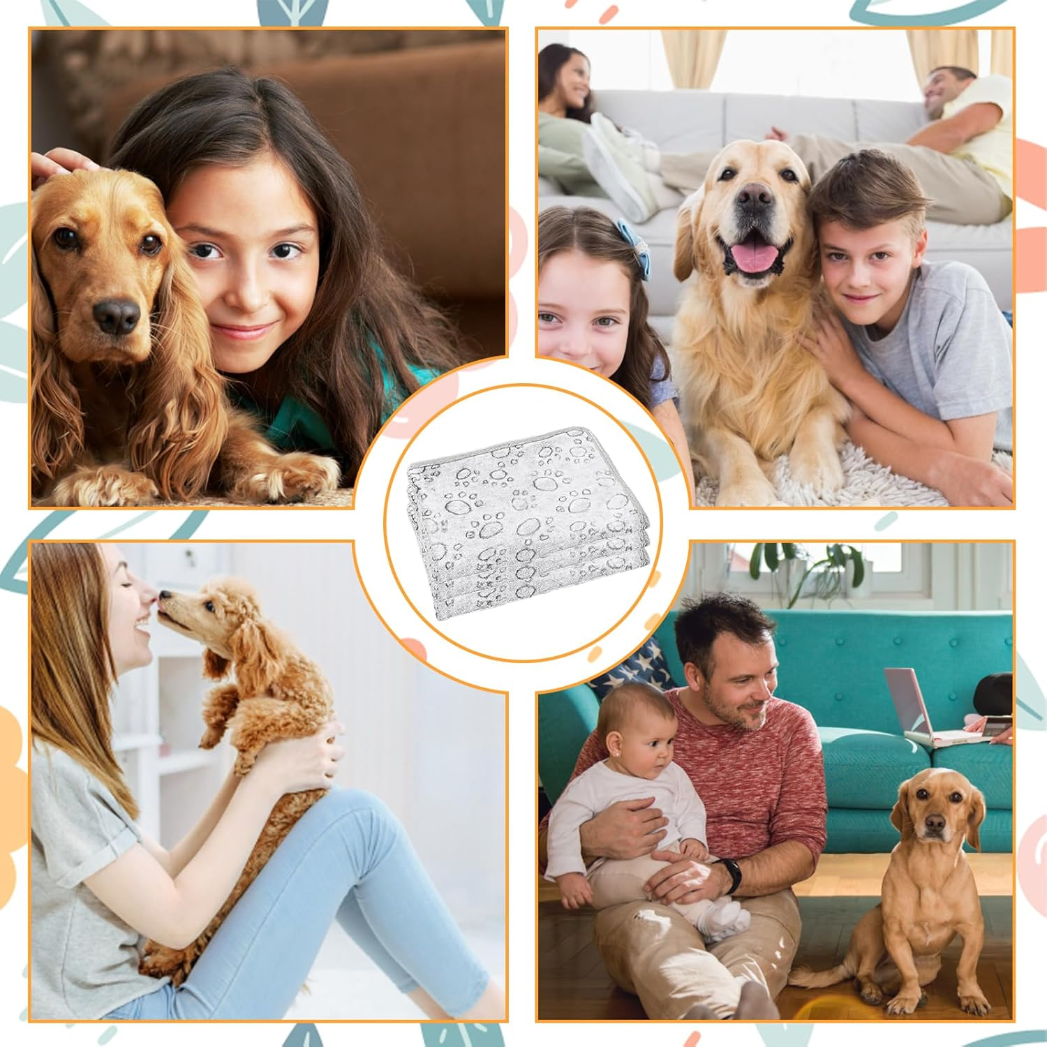 Ycelon Cat Blanket, Pack of 3 Fluffy Dog Blankets, Soft Pet Blanket for Small Dogs and Cats, 40 X 60 Cm, Ideal for Sofa, Car and Cage image number 2