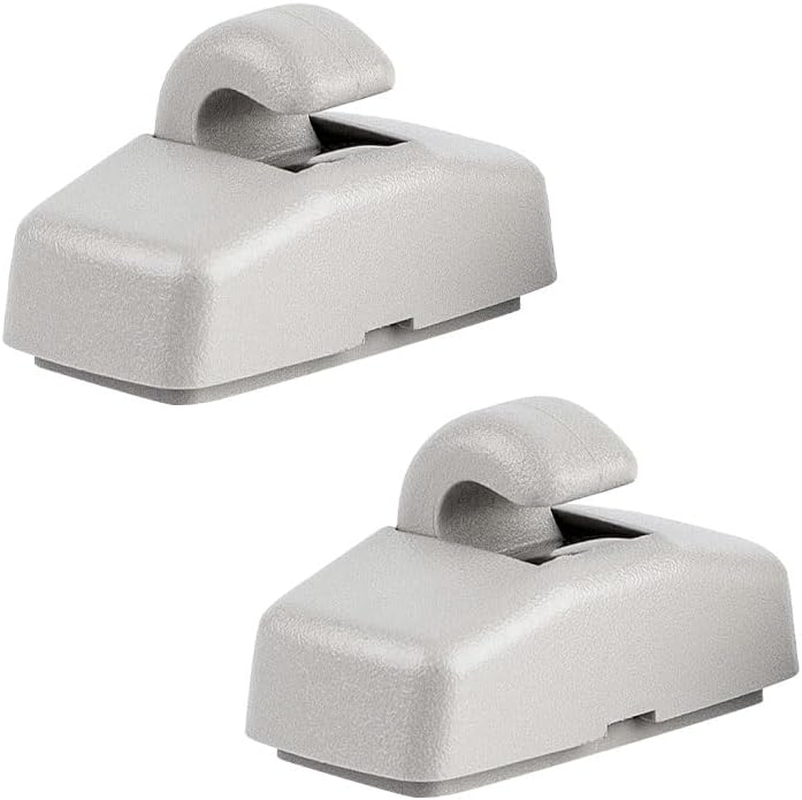 2 Pcs Sun Visor Hook Clip Bracket, Car Sun Visor Mounting Bracket Grey for Volkswagen Bora Golf Caddy Passat Polo Transporter image number 1