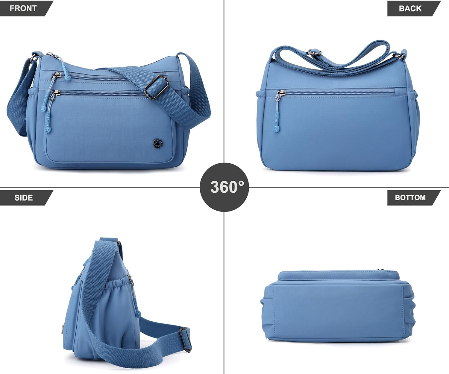 Casual Crossbody Bag with anti Theft Pocket - Women Lightweight Water-Resistant Purse Bag - Beige image number 7